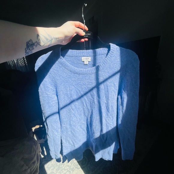 J. Crew Sweaters - J. Crew Cotton Blend Lavender Periwinkle XS Crewneck Sweater Coverup Spring Airy